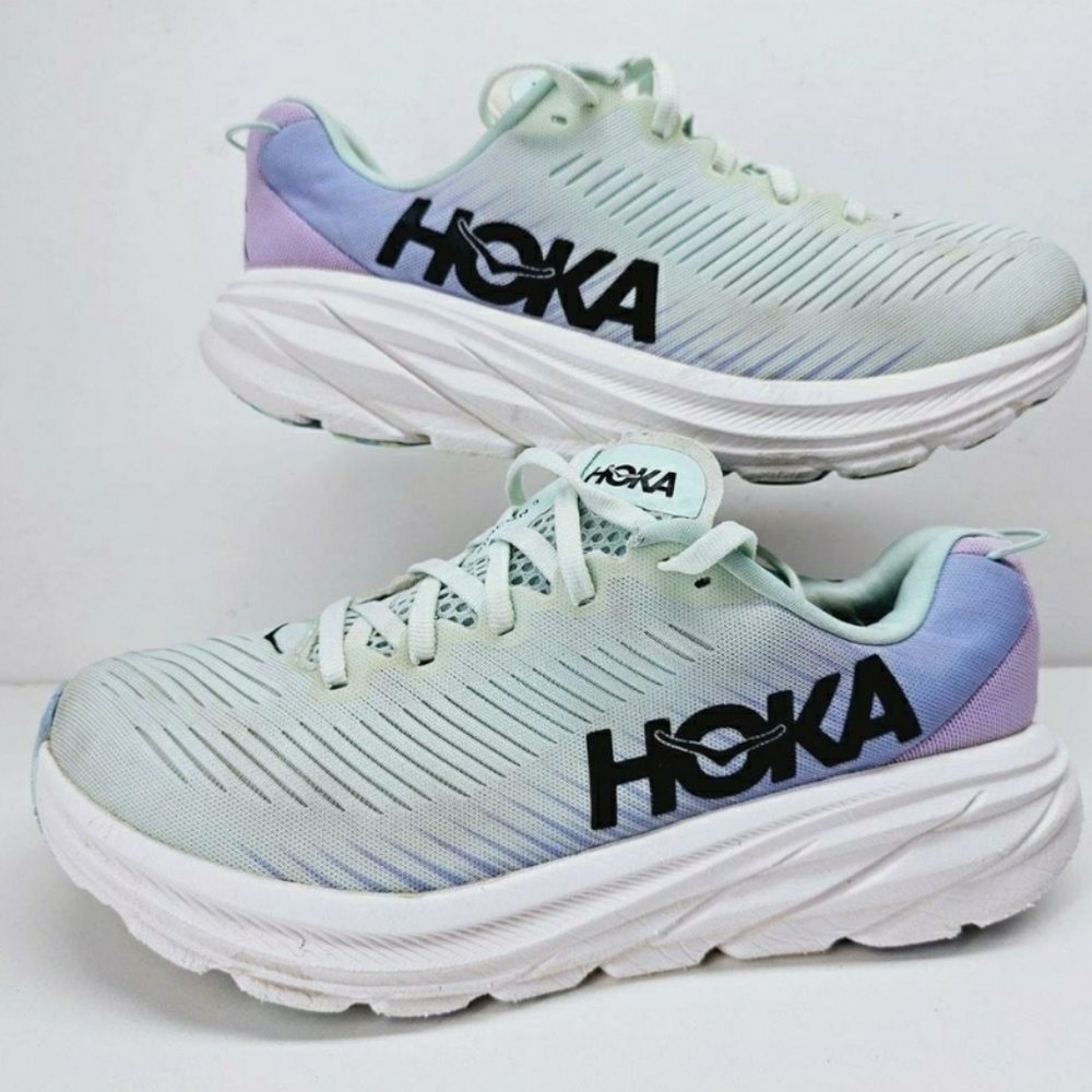 Hoka One One Rincon 3 Blue Light Running Tennis Shoes Sneakers Women Size 8 B